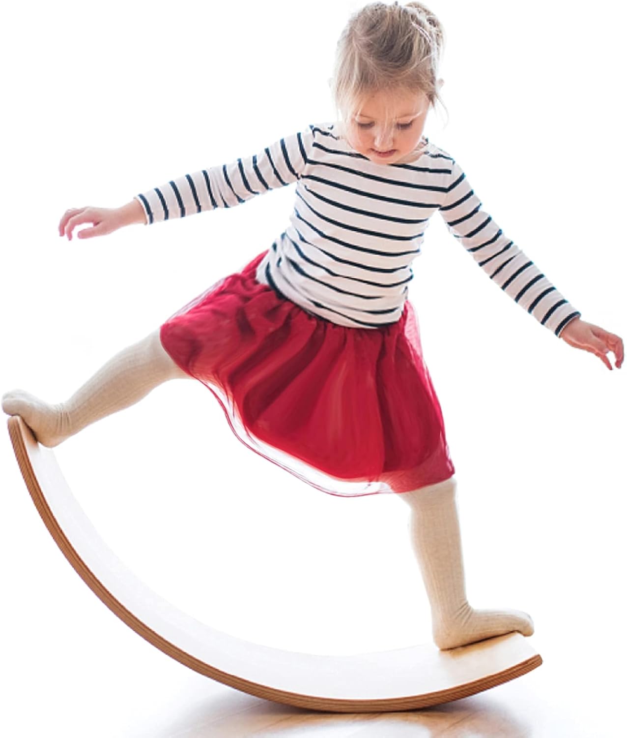 Natural Wood Wobble Balance Board - Fun & Fitness!