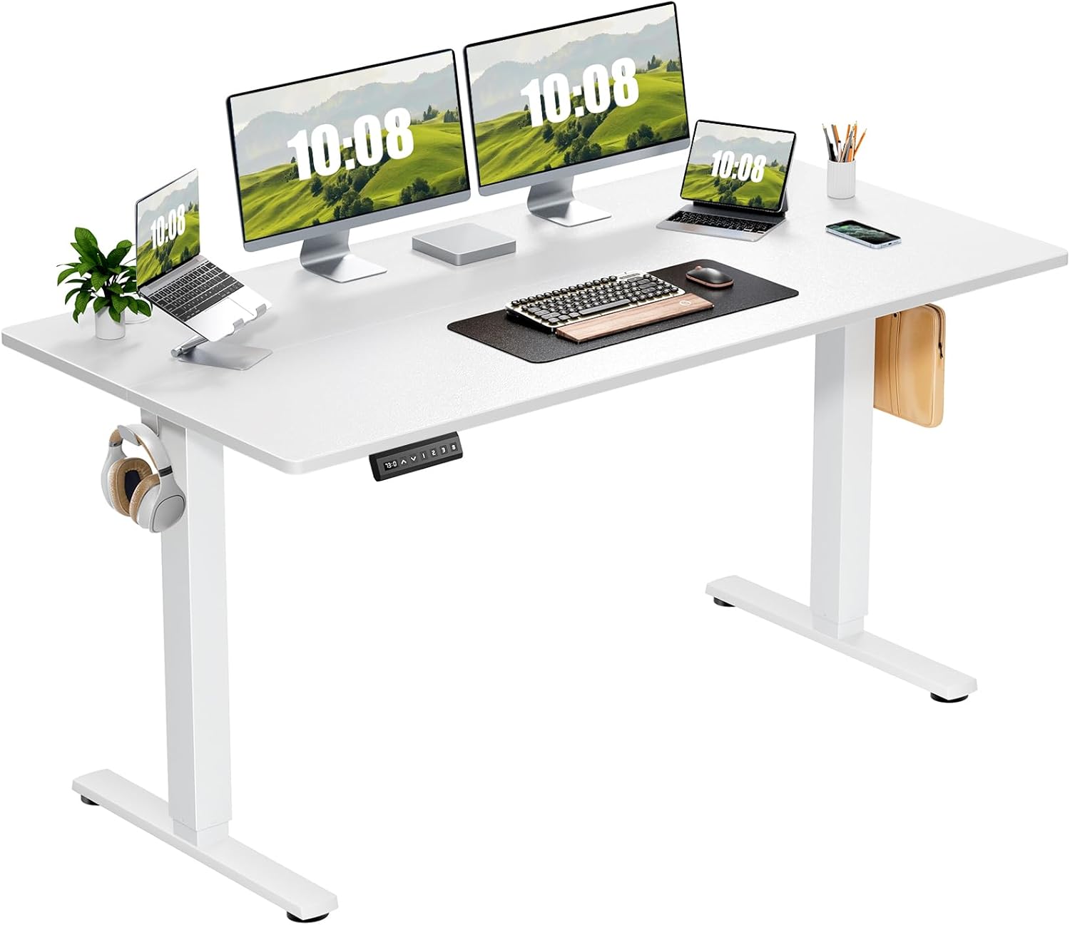 Sweetcrispy Adjustable Height Desk for Home Office Workstation