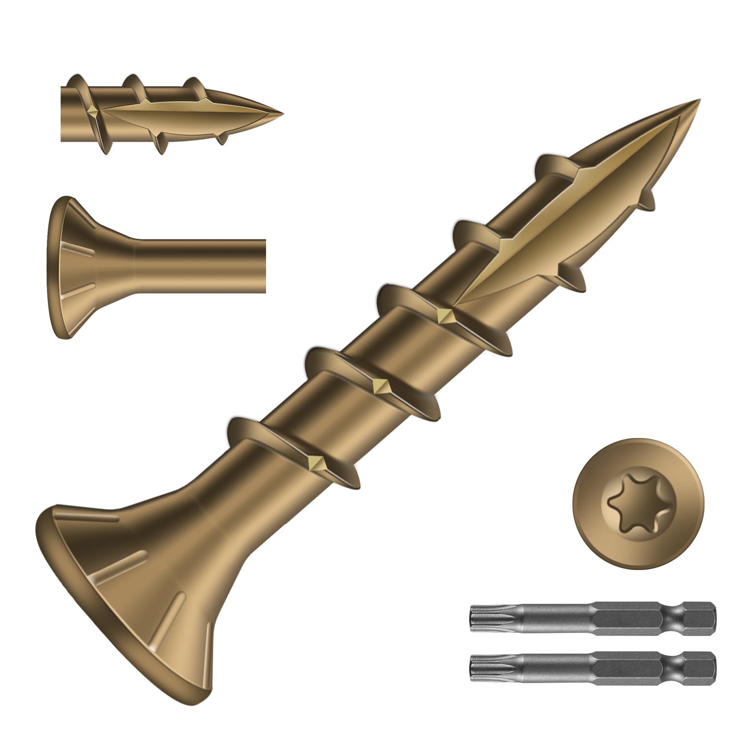 High-Quality #8 x 1 Inch Deck Screws for Outdoor Projects