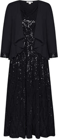 GRACE KARIN Women's Two Piece Sequin Dress with Jacket - Elegant