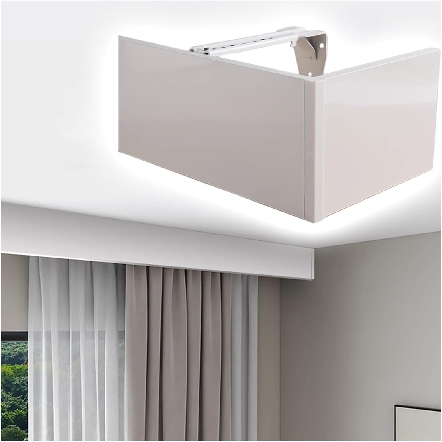ERRULAN Ceiling-Mounted Valance Box - Stylishly Conceal Curtain Hardware