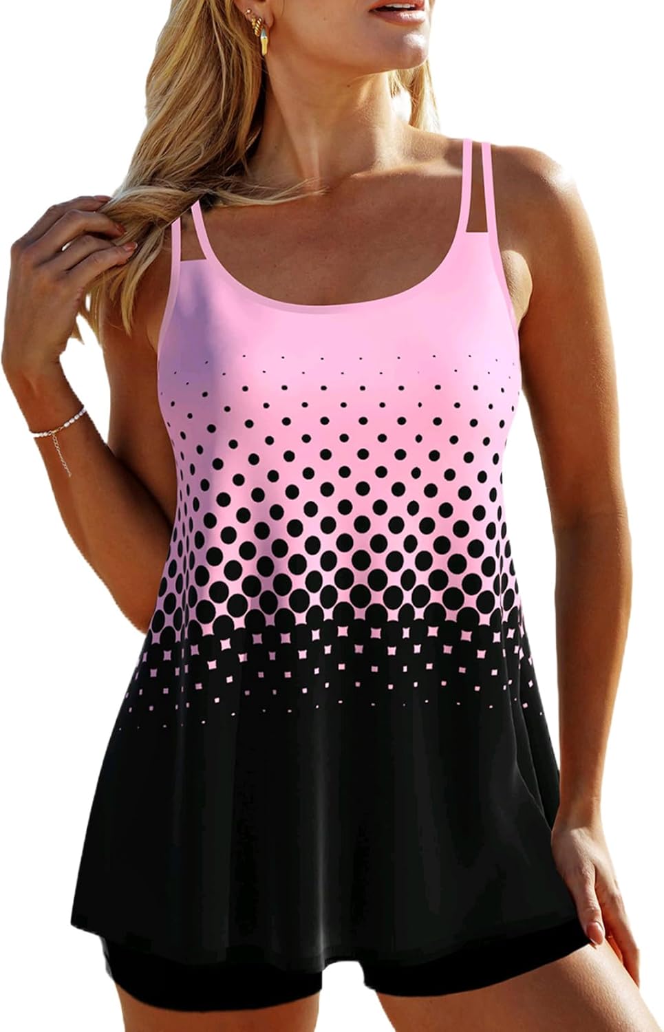 Tankini Swimsuits for Women with Shorts, Modest Swim Dress
