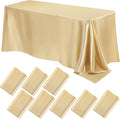 Satin Tablecloth 8 Packs for Elegant Parties and Weddings