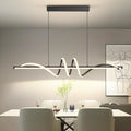 Modern LED Pendant Lights 47in - Dimmable Remote Chandelier