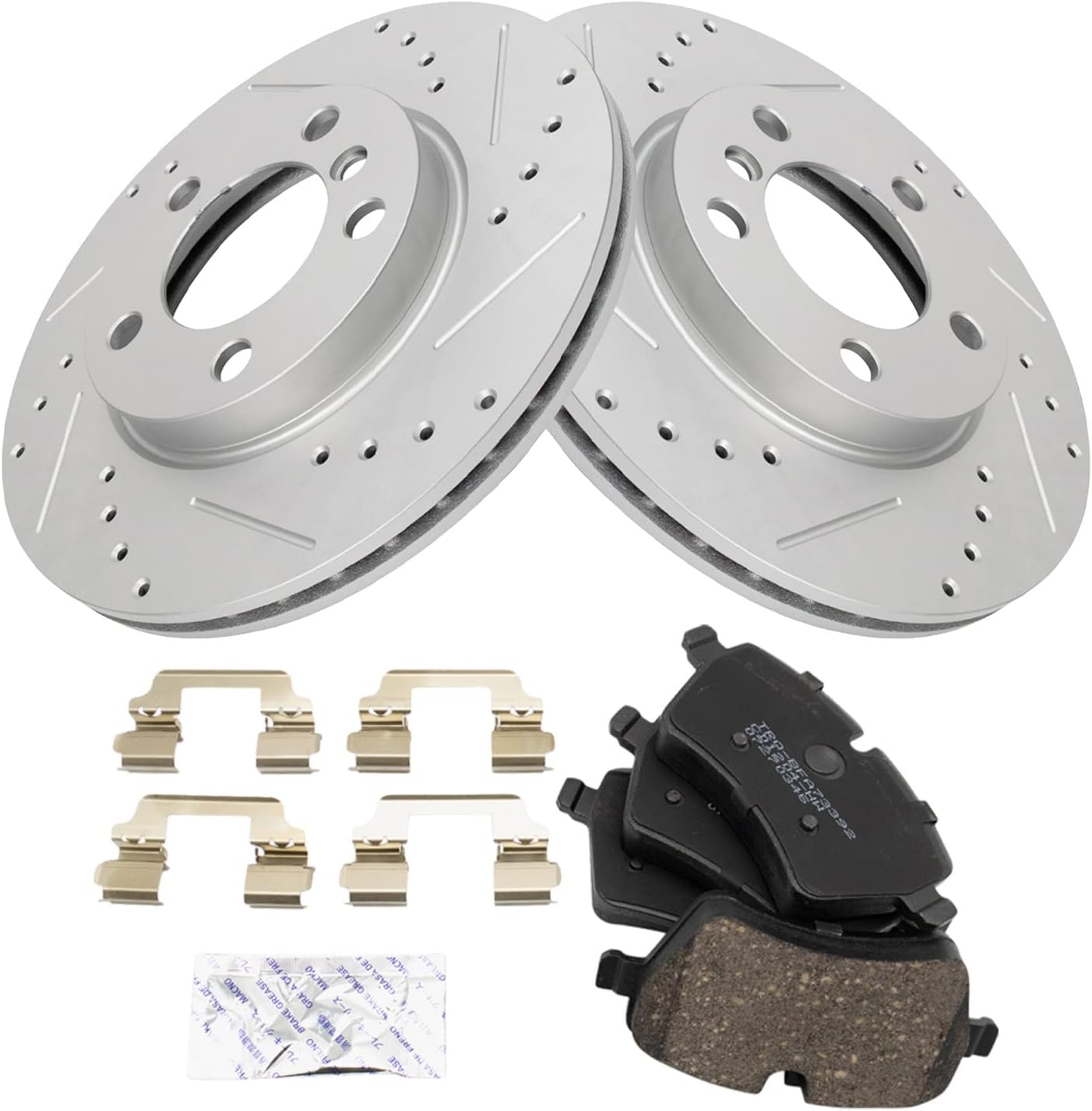 TRQ Front Performance Brake Pad & Rotor Kit for Mini Cooper