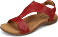 Taos The Show Flat Sandal - Supportive Leather T-Strap Comfort