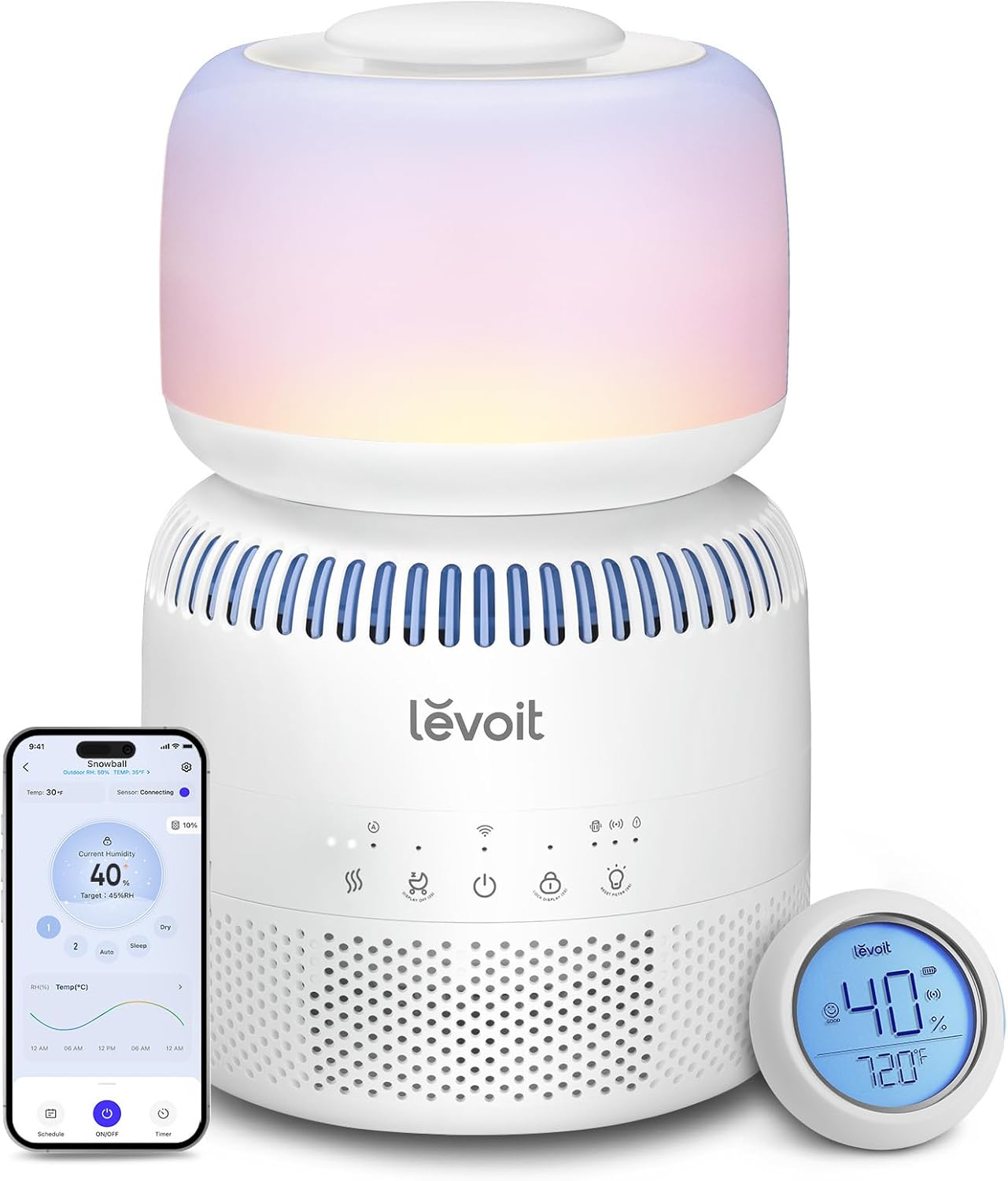 LEVOIT Evaporative Humidifiers for Bedroom with Smart Control