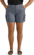 Lee Women's Plus Size Ultra Lux Comfort Cargo Short - Relaxed Fit this