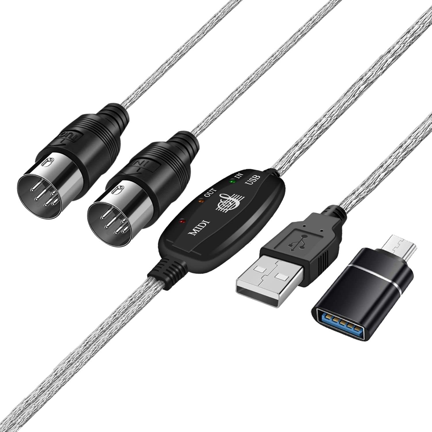 2-in-1 MIDI Cable Set: Connect Any Instrument Easily!