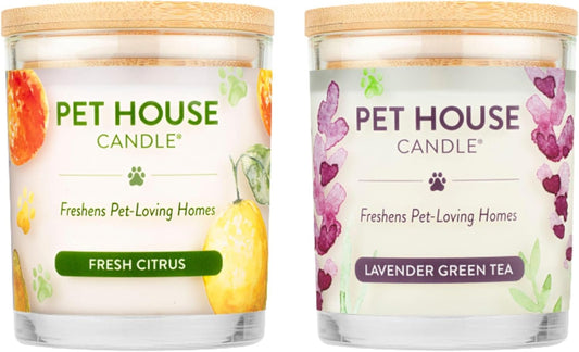 One Fur All Pet House Candle 2 Pack - Clean Burning Scented