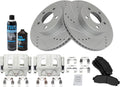 TRQ Front Brake Pad & Rotor Kit Compatible with Ford/Mazda - Complete