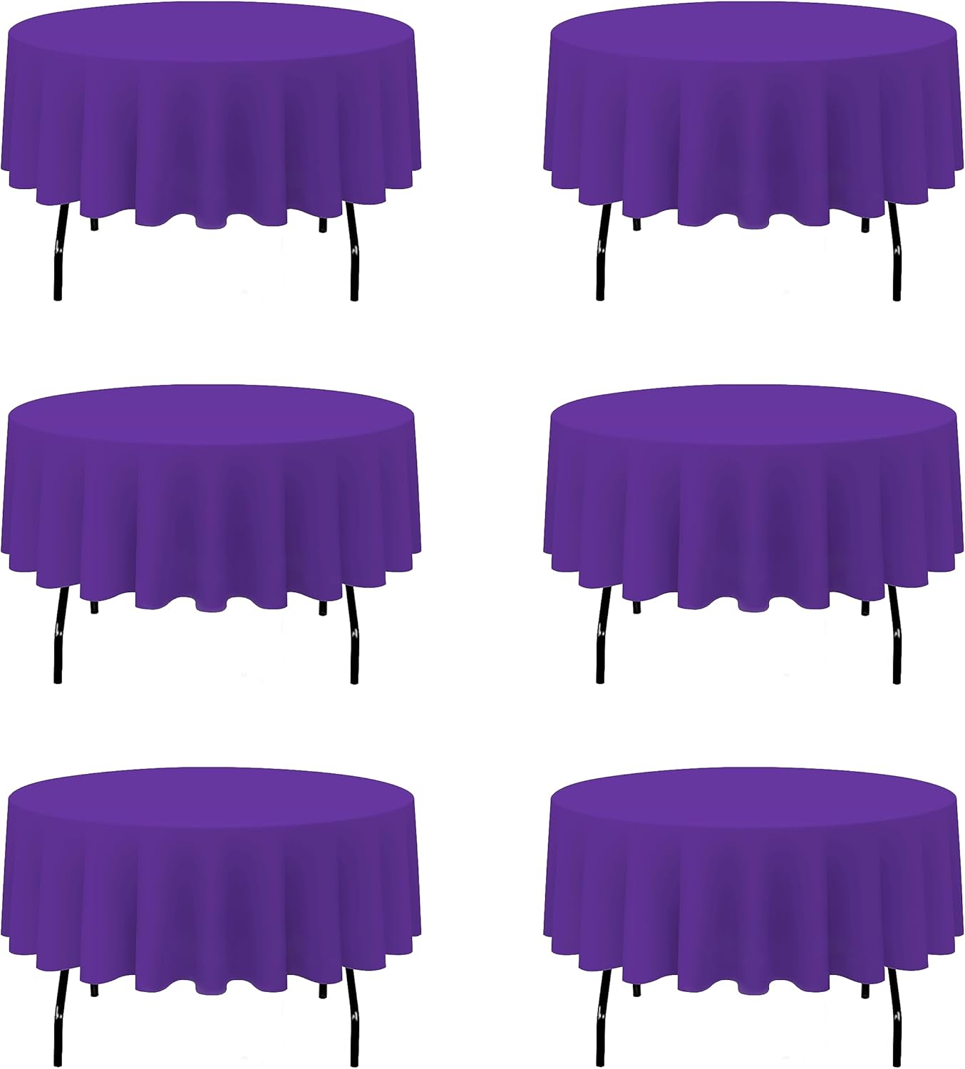 Purple Round Tablecloths 90 Inch for Elegant Events and Parties