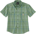 Men's Midweight Short-Sleeve Plaid Shirt - Ringspun Cotton Soft Finish