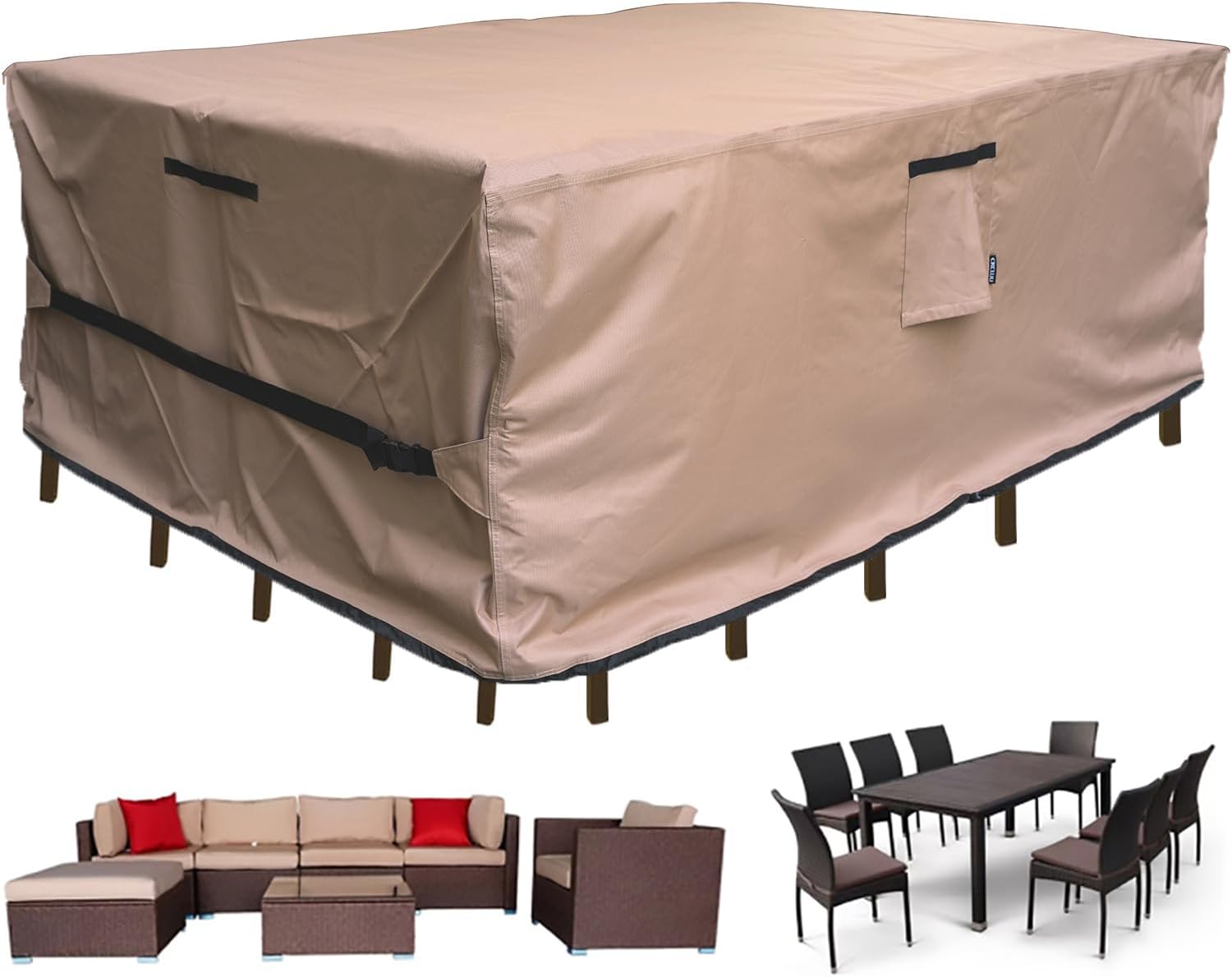 Heavy Duty Waterproof Patio Furniture Set Cover for Outdoor Use