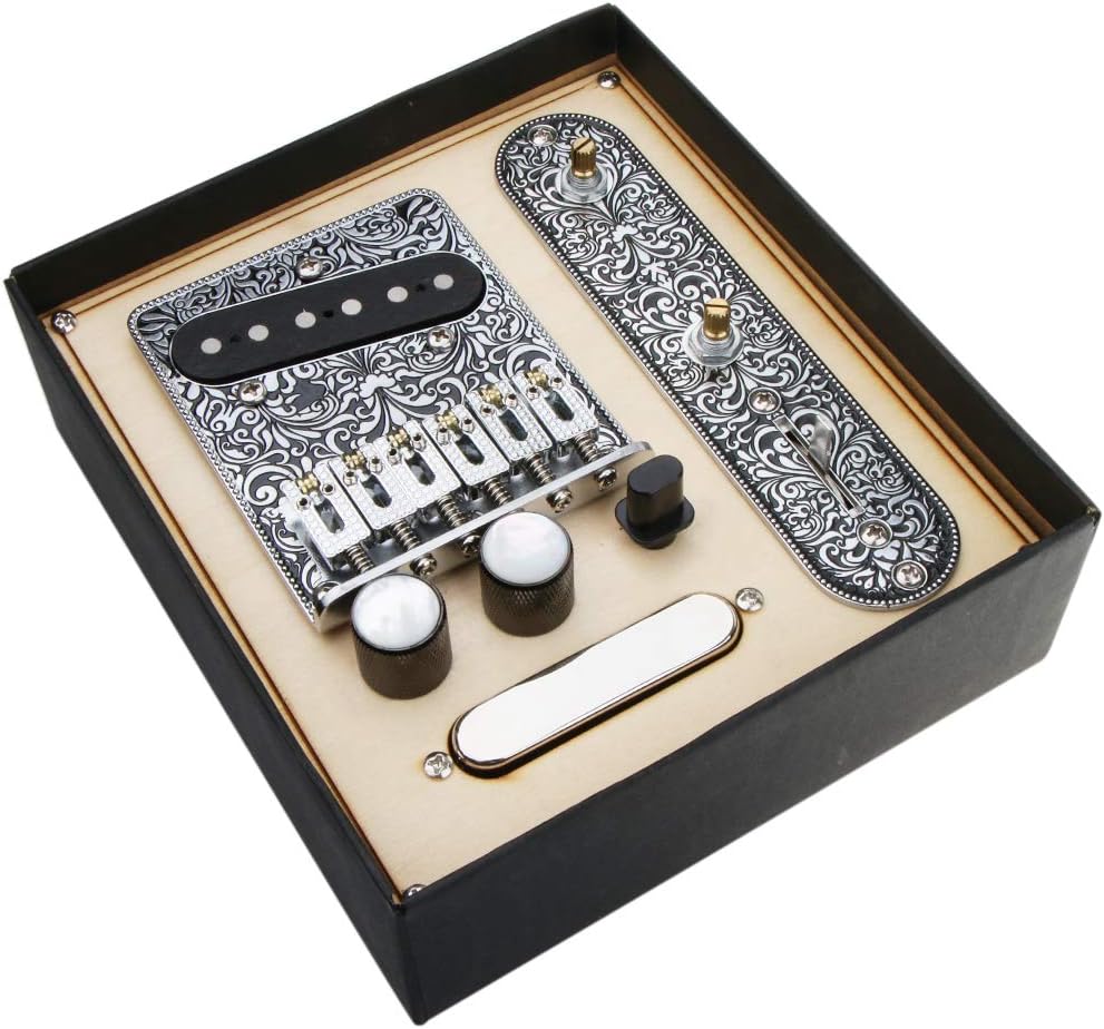 Alnicov 6 Strings Saddle Bridge Plate for Telecaster Guitars
