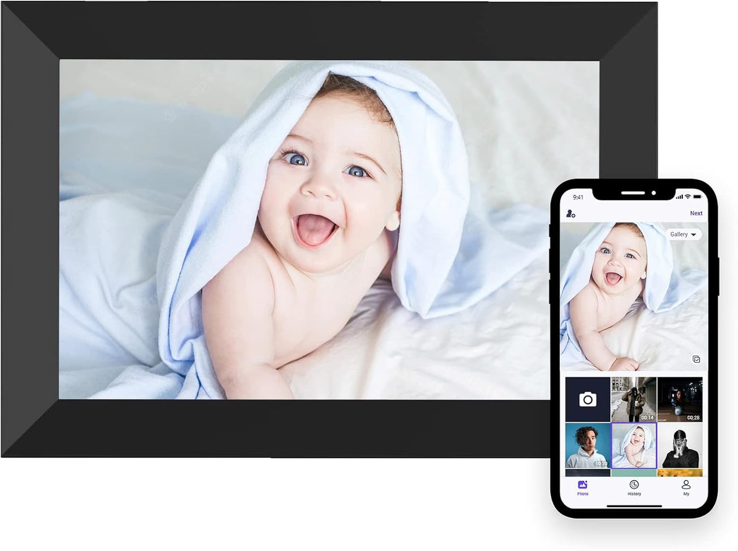 MEZED 10.1ft' Digital Picture Frame with Touch Screen and APP