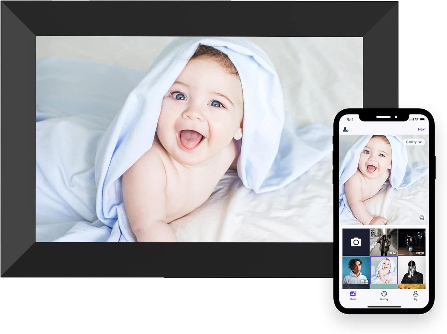 MEZED 10.1ft' Digital Picture Frame with Touch Screen and APP