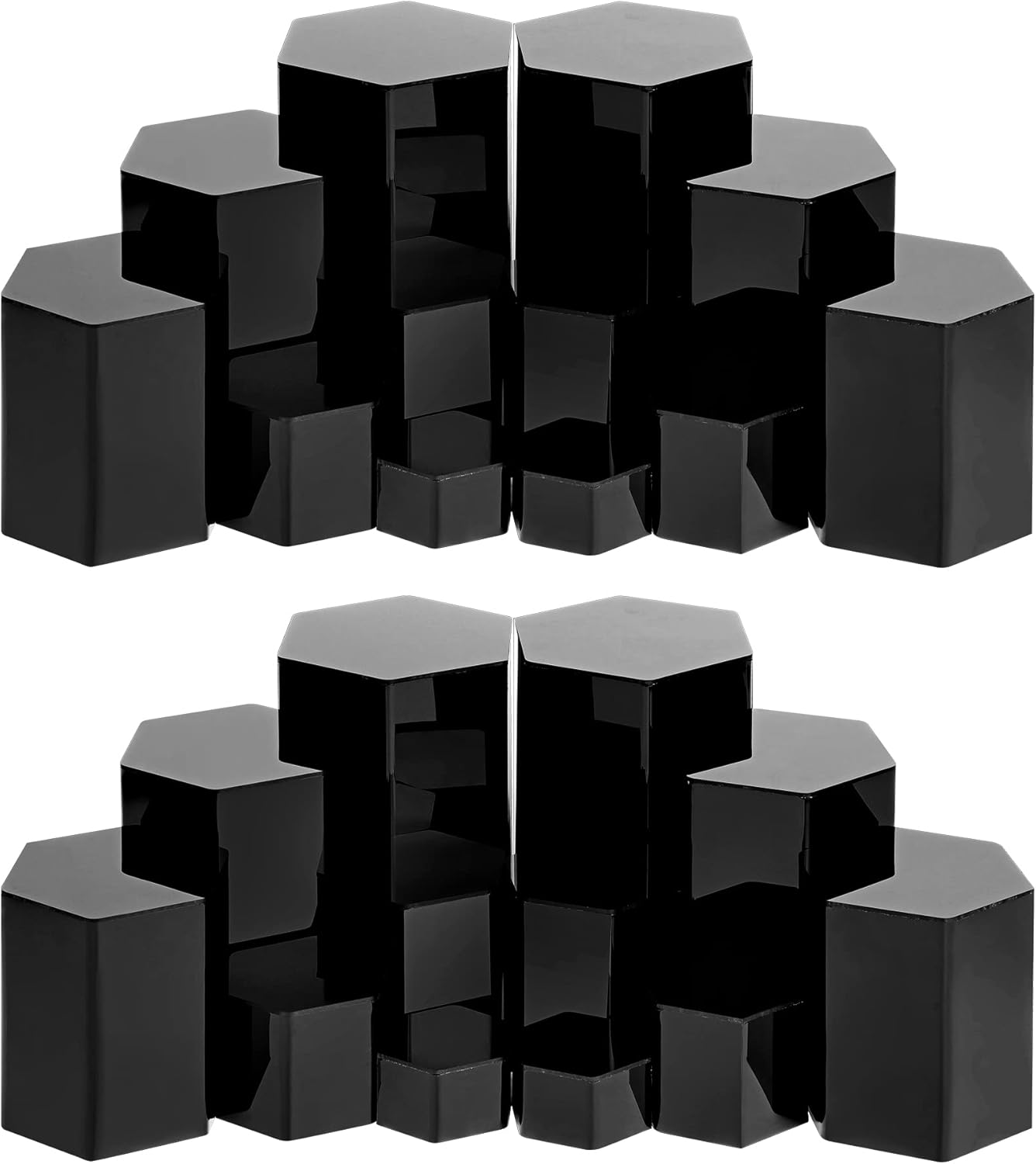 Hexagonal Jewelry Display Risers for Elegant Showcasing Needs