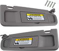 Left Driver and Right Passenger Sun Visor Atlas Gray for Honda Civic