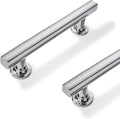 Polished Chrome 3 in Hole Center Cabinet Pulls 10 Pack - Solid Square