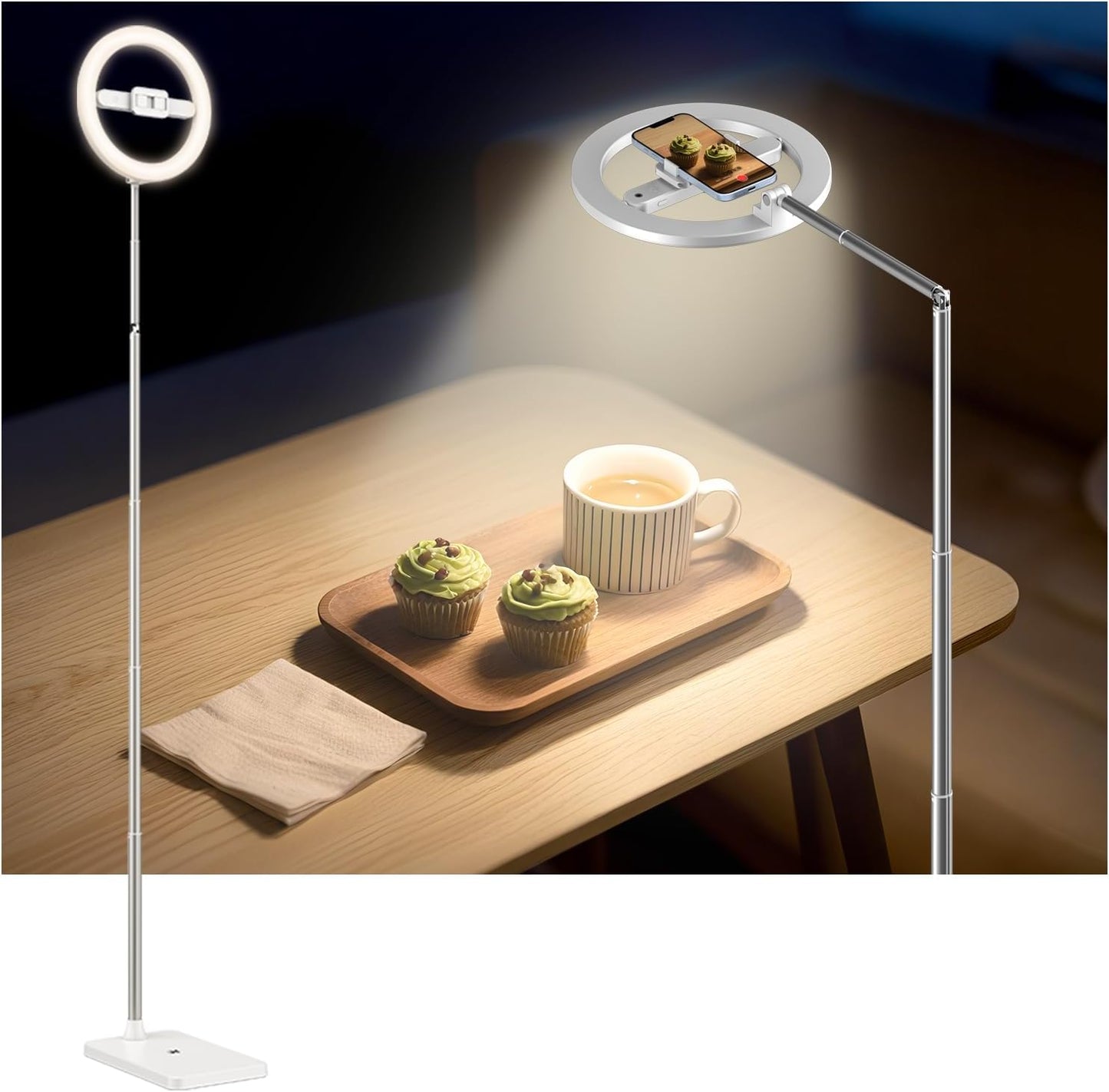 Overhead Phone Mount with Ring Light for iPhone by yAyusi