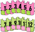 12 Pack Reversible Numbered Pinnies for Kids and Adults - Double Sided