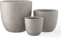 Kante 18, 14, 10 Dia Concrete Round Planters Set of 3