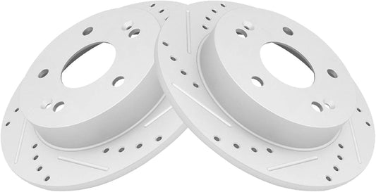 TRQ Rear Performance Brake Rotors Set for Acura ILX & Honda Civic