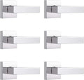 Probrico Polished Chrome Half Dummy Door Handles 6 Pack - Modern
