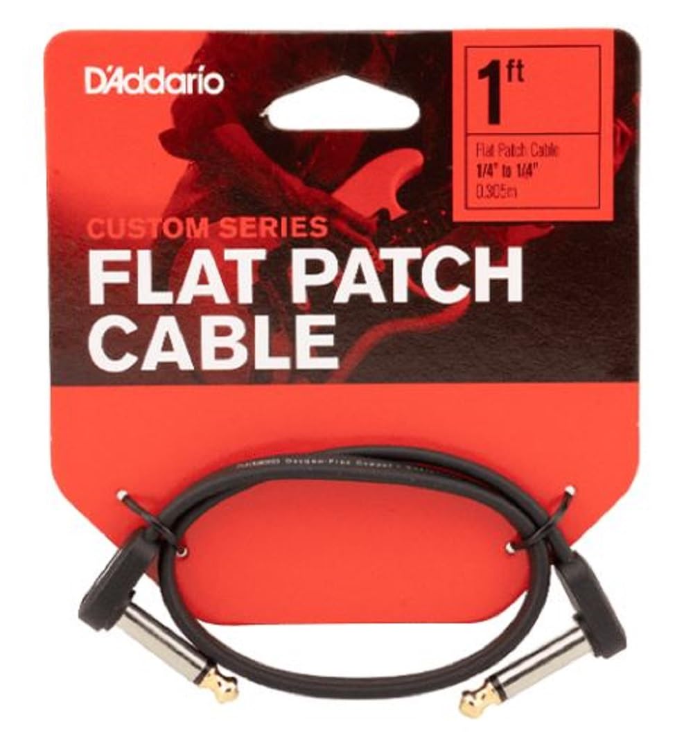 Planet Waves 1ft Flat Guitar Patch Cable - Durable & Reliable