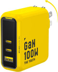 AOHI Youth 100W GaN+ USB C Wall Charger - Fast 3-Port Power