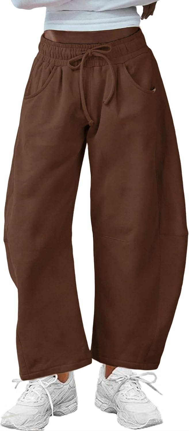 Hongsui Women's Barrel Leg Pants for Casual Comfort and Style