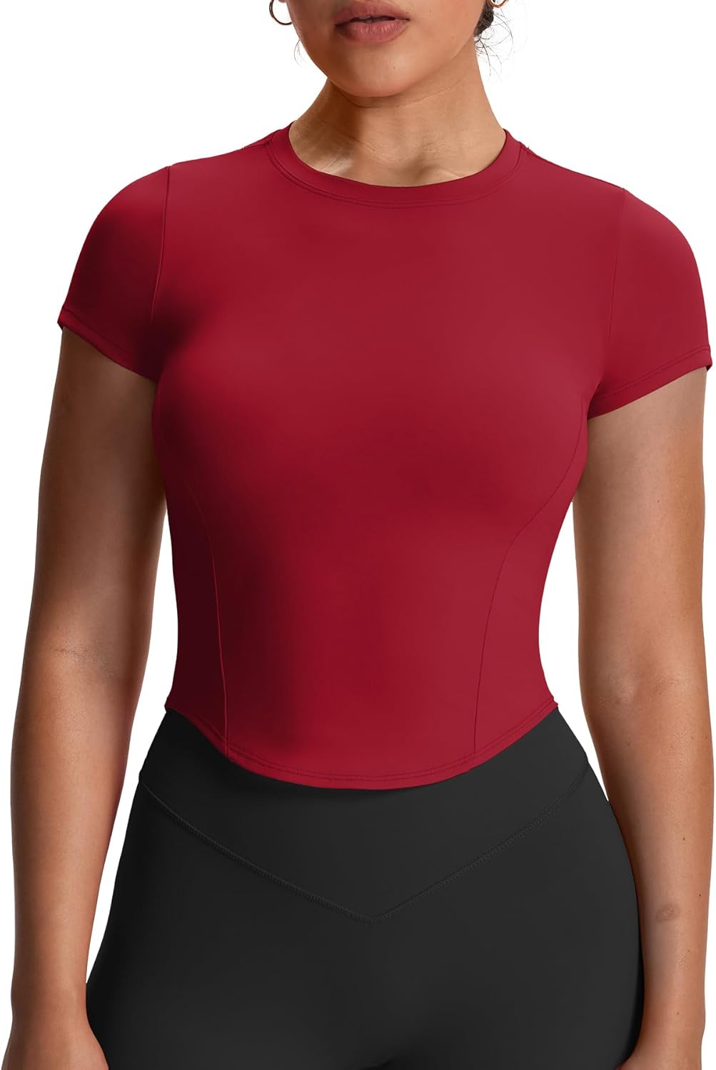 Aoxjox Women's Short Sleeve T-Shirts for Gym and Yoga Wear