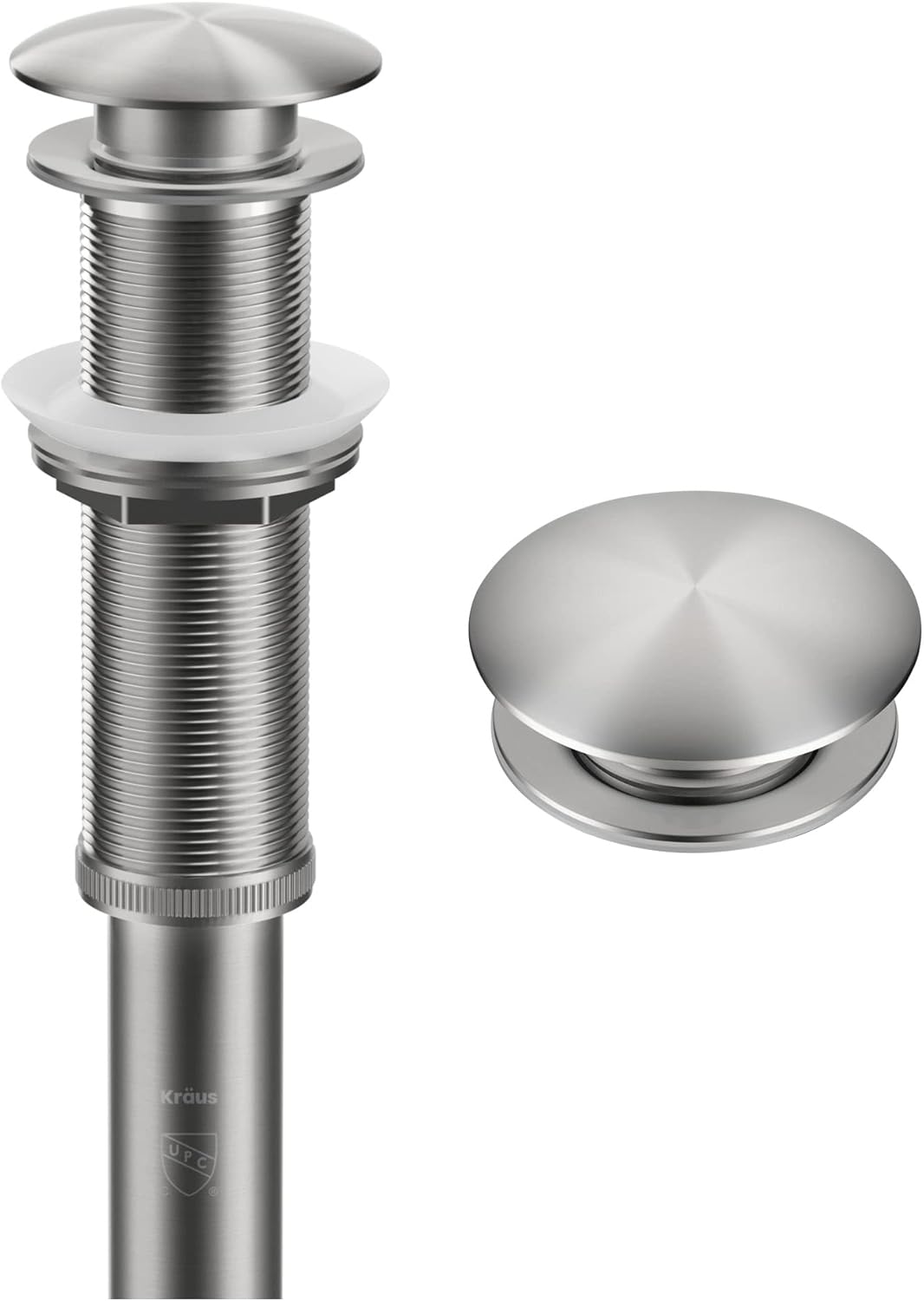 KRAUS Bathroom Sink Pop-Up Drain for Thicker Countertops