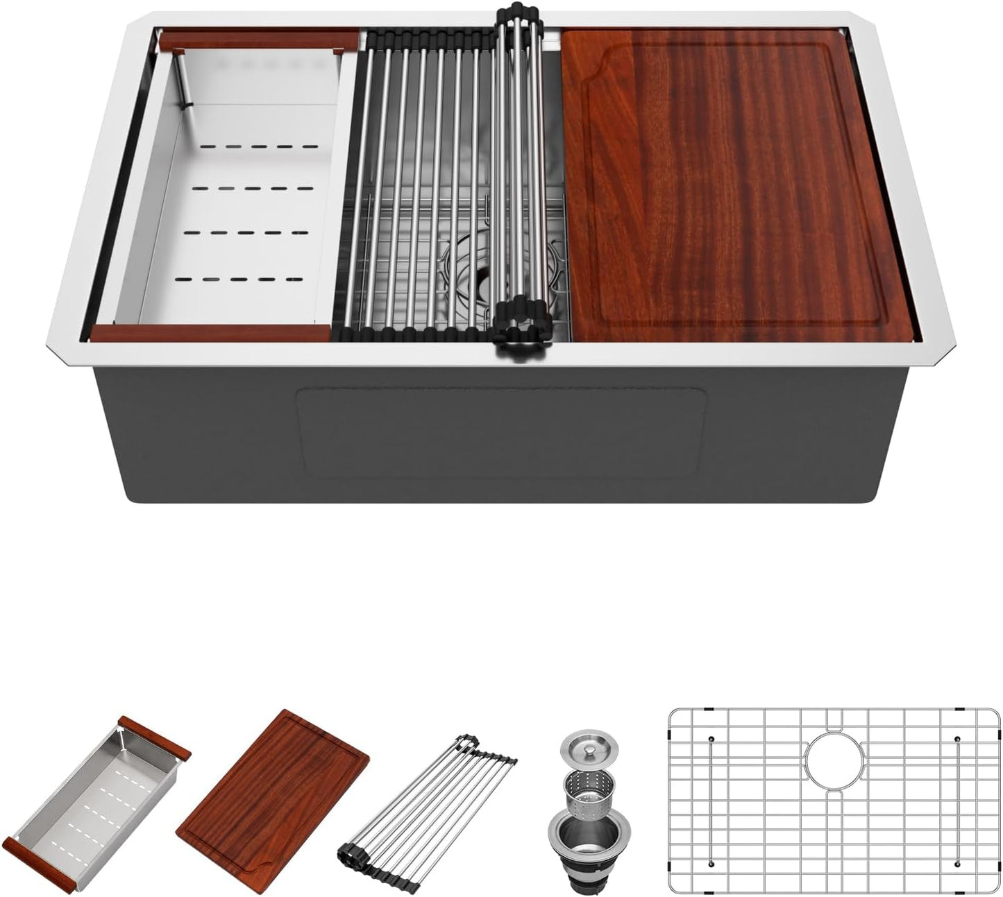 27 Inch Undermount Workstation Kitchen Sink for Modern Homes