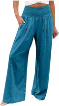SHOPESSA Summer Pants for Women High Waisted Wide Leg - Comfortable