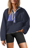 Yanekop Womens Fuzzy Fleece Pullover Sherpa Sweatshirt (Style TQSR)