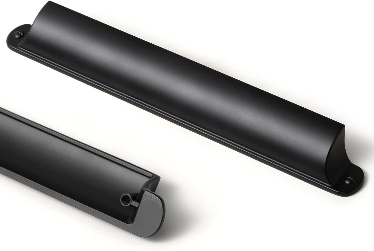 Goo-Ki 6 Pack Black Cabinet Cup Pulls for Modern Kitchens