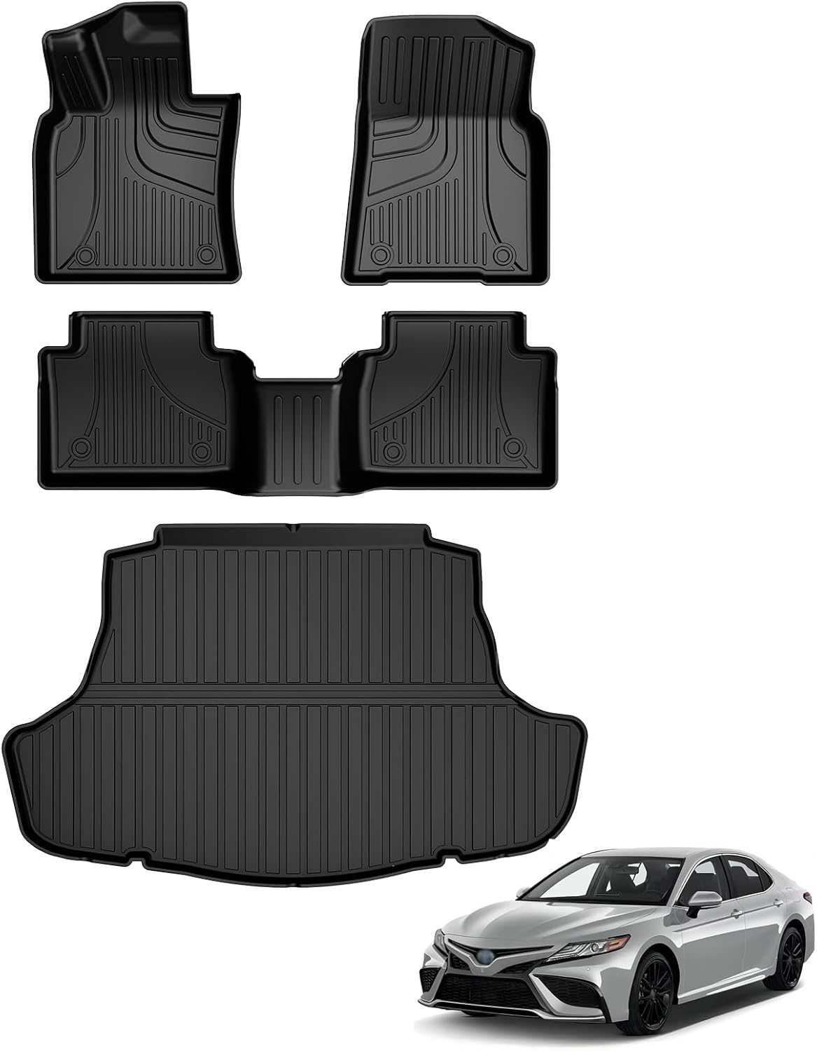 AOMSAZTO Floor Mats for Toyota Camry 2018-2024 All Weather