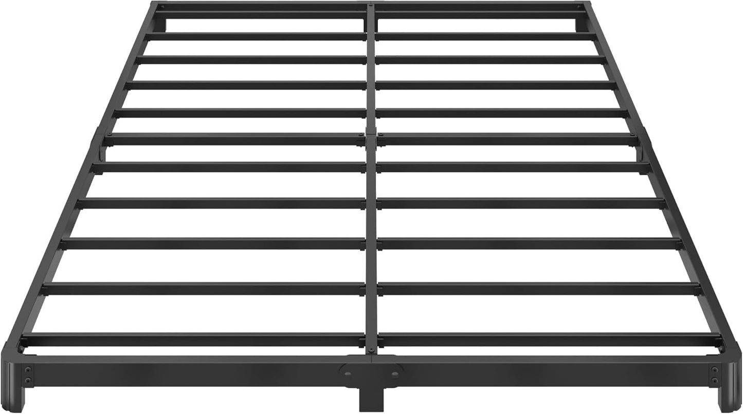 4 Inch Low Profile King Bed Frame with Rounded Corner Legs