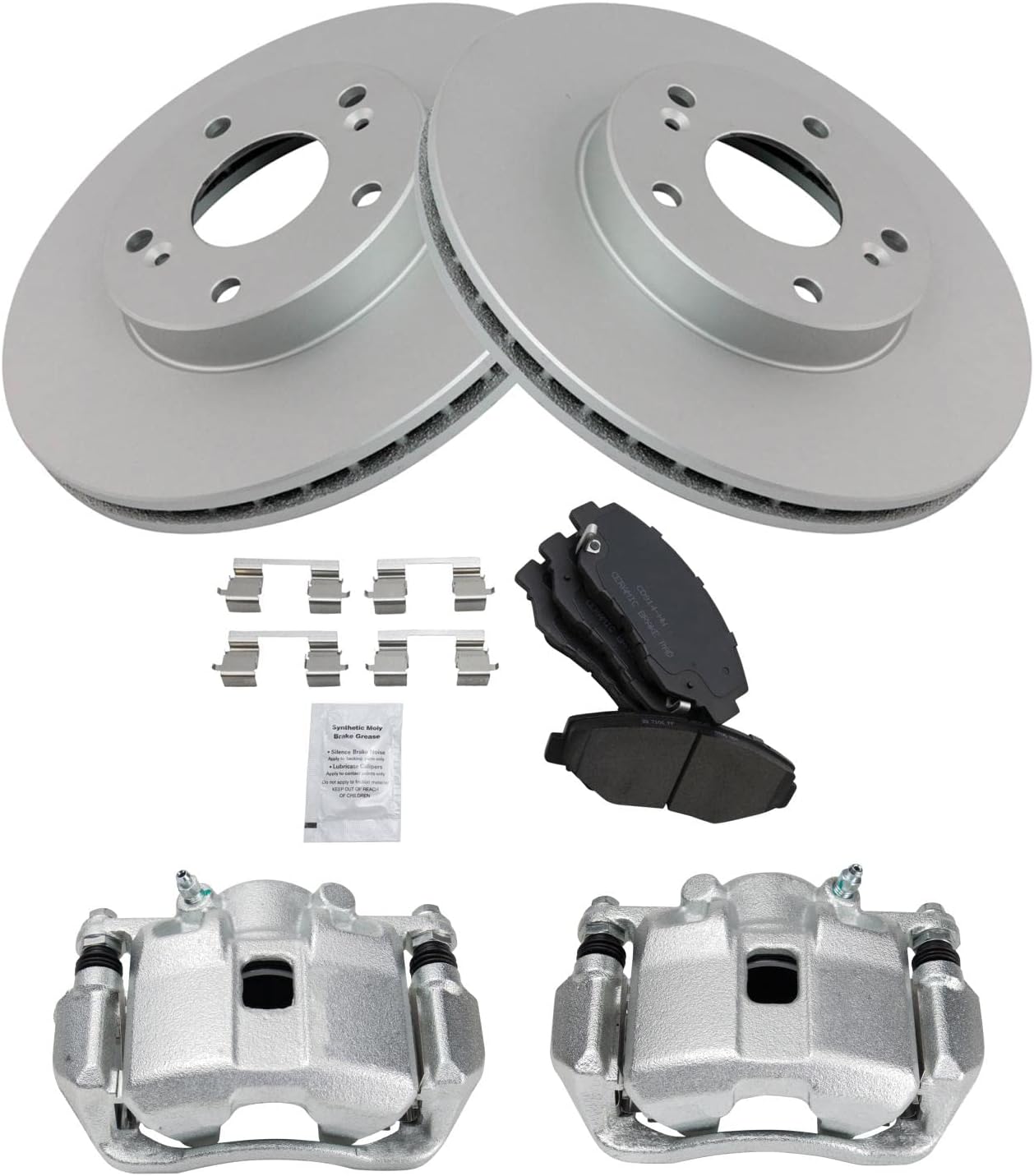 TRQ Front Brake Pad & Rotor Kit for 2013-2014 Honda Fit
