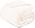 Exclusivo Mezcla Ivory Fleece King Size Blanket for Bed - Soft