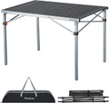 Folding Aluminum Camping Table - Lightweight Family Size Portable