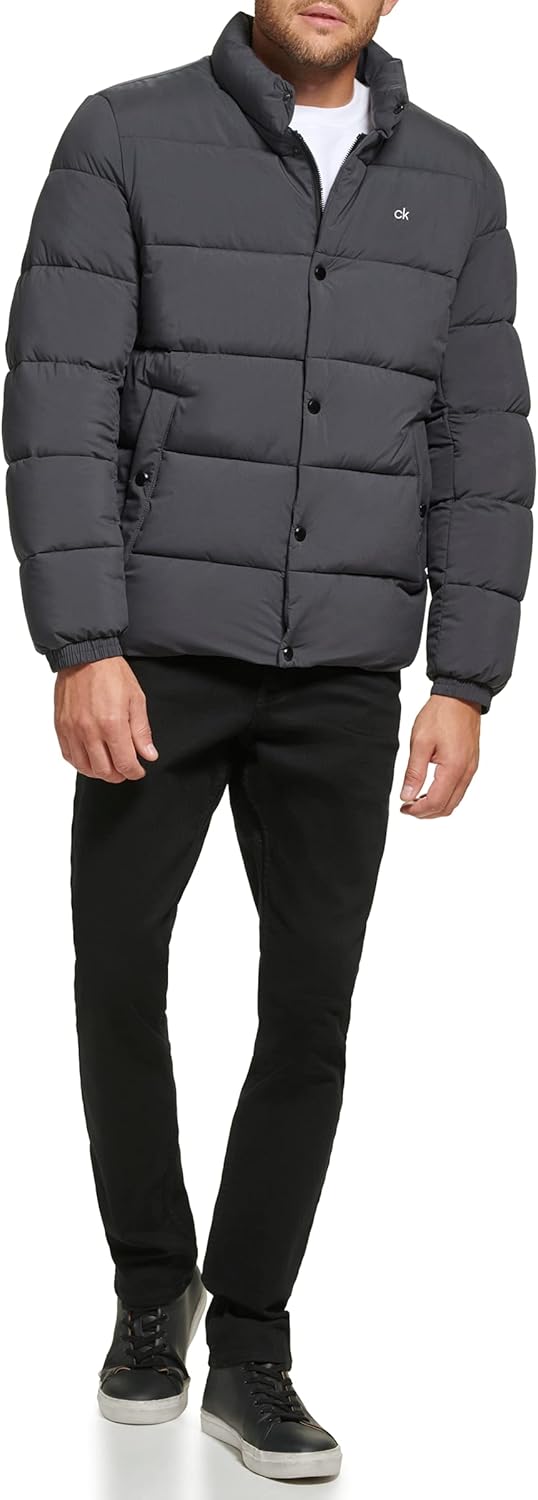 Calvin Klein Men's Alternative Down Puffer Jacket with Bib Style
