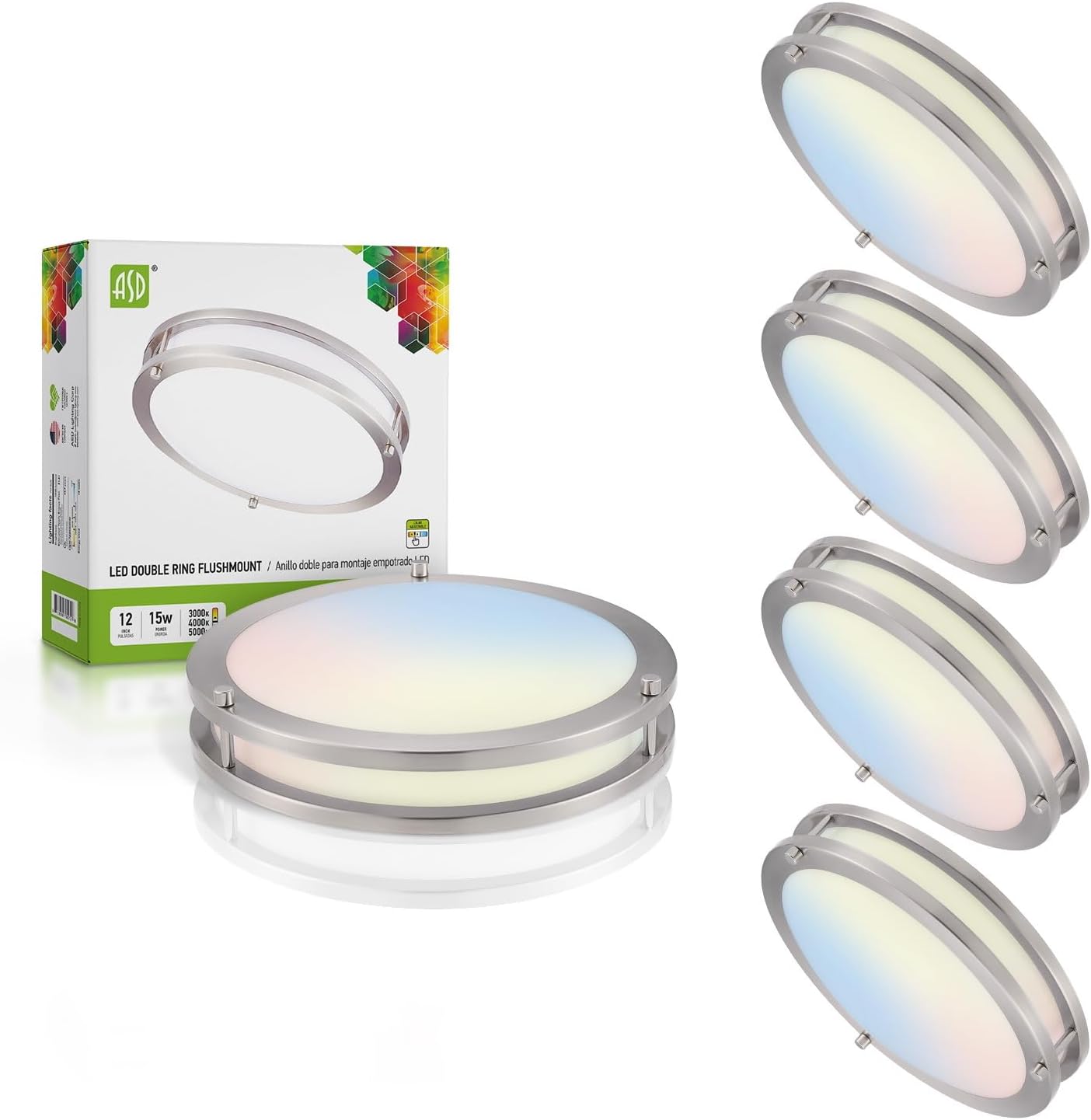 ASD LED 12 Inch Round Flush Mount Light Fixture for Bright Spaces