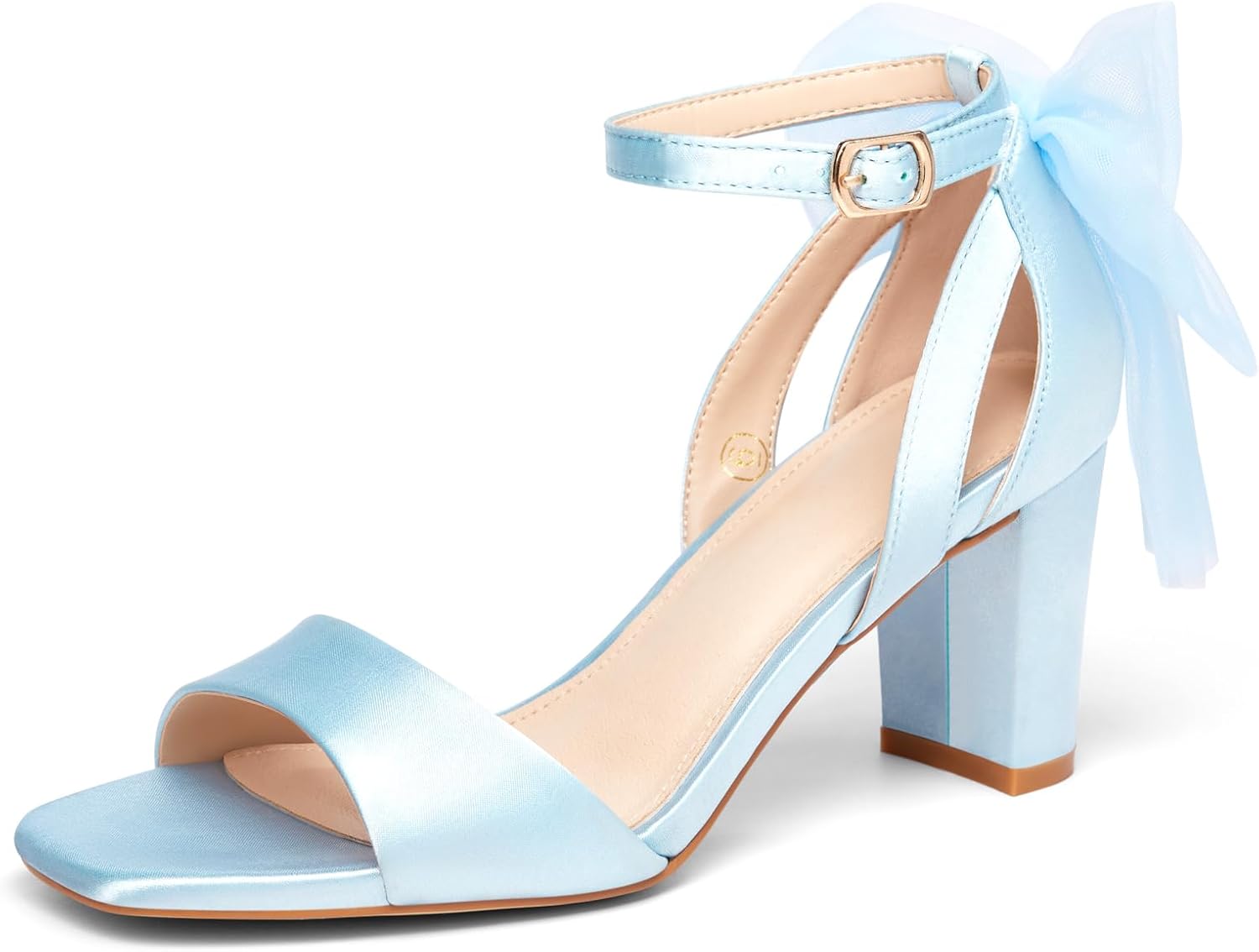 Coutgo Women's Bow Tie Heeled Sandals for Elegant Occasions