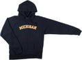 Michigan Wolverines Womens Hooded Sweatshirt - Arched Marine Navy