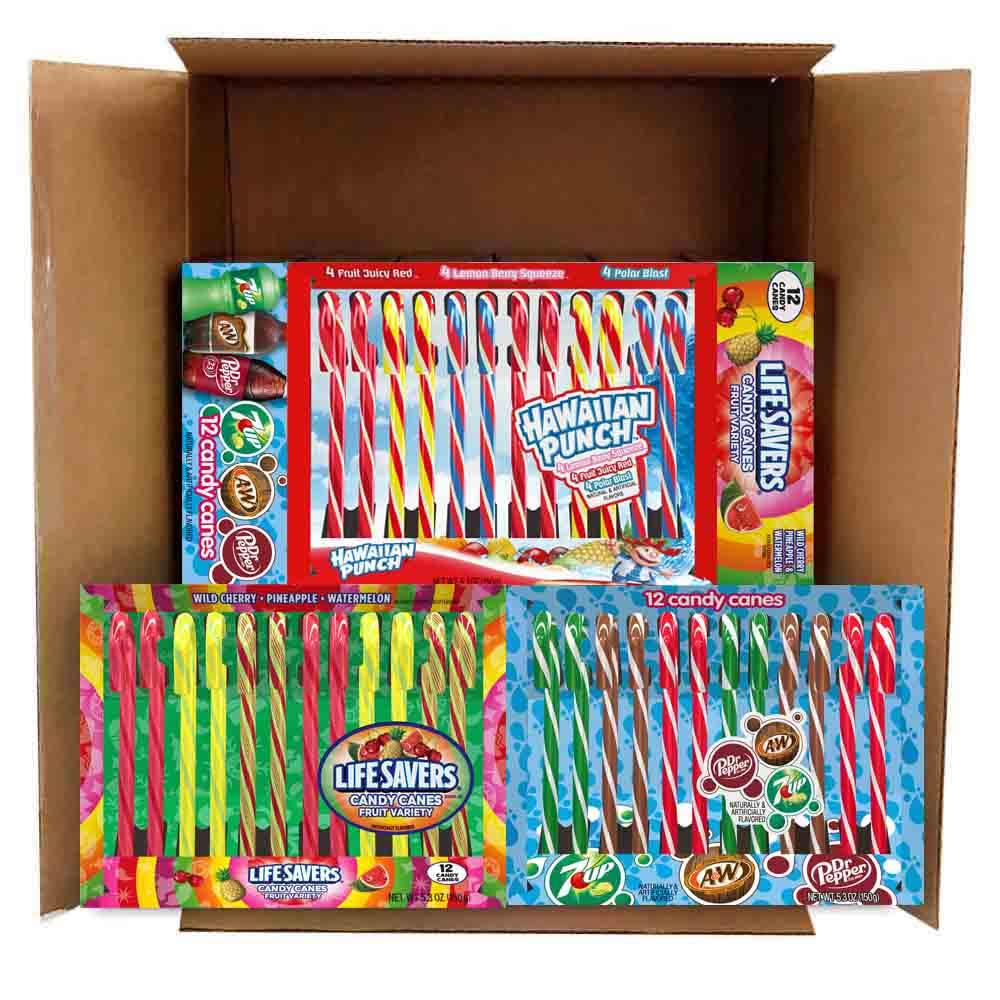 Candy Cane Mixed Pack - Hawaiian Punch, Lifesavers, Soda 144 Count