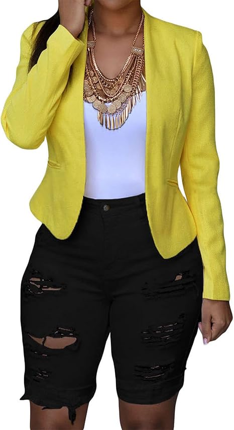 Roswear Women's Ripped Denim Bermuda Shorts for Summer Style