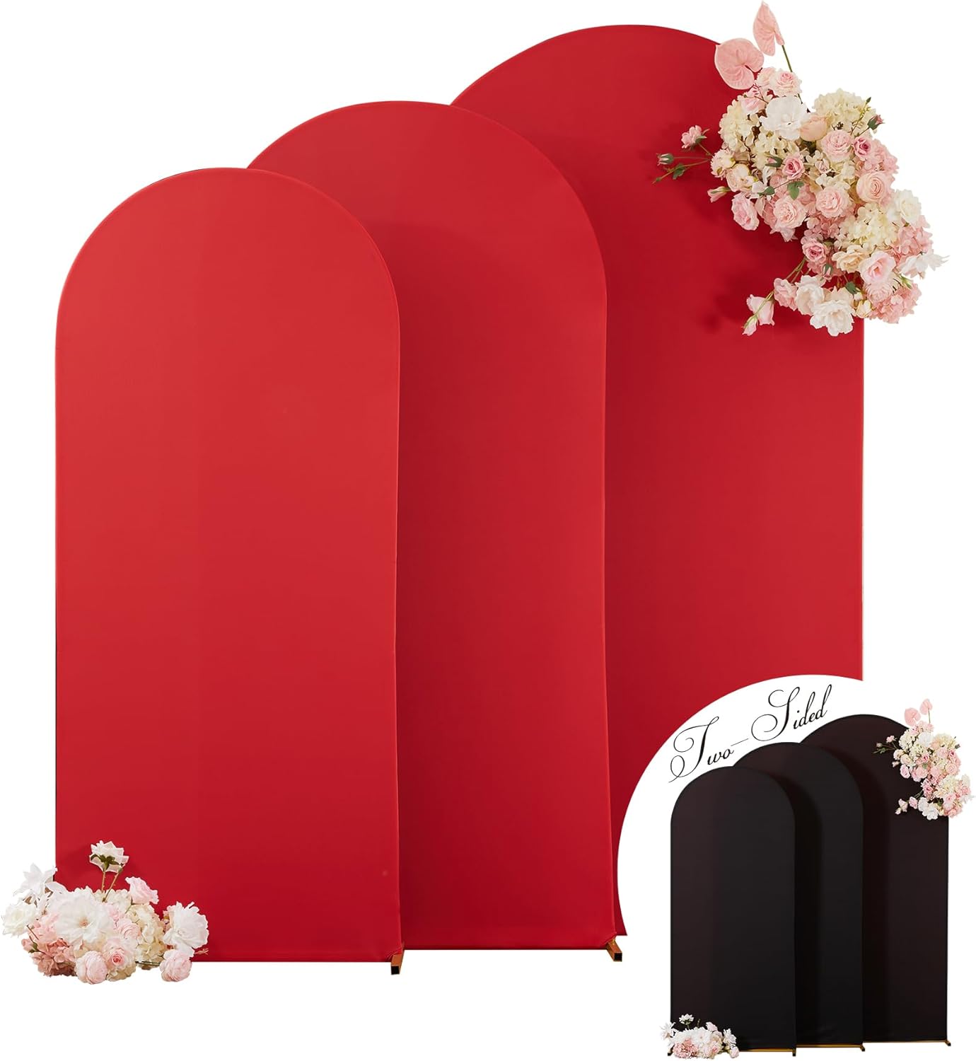 Wedding Arch Backdrop Cover Set of 3 for Elegant Events